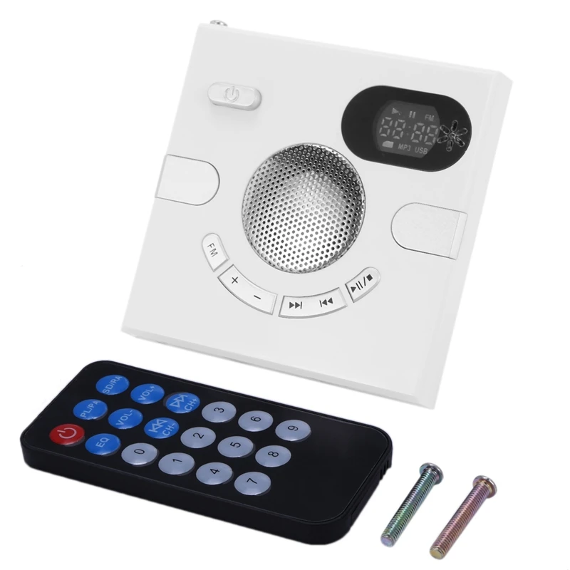 3X Wall Speaker Fm Radio With Time Display Headphone Jack Support Aux Audio Tf Card USB Disk Mp3 Player USB Charge image 5