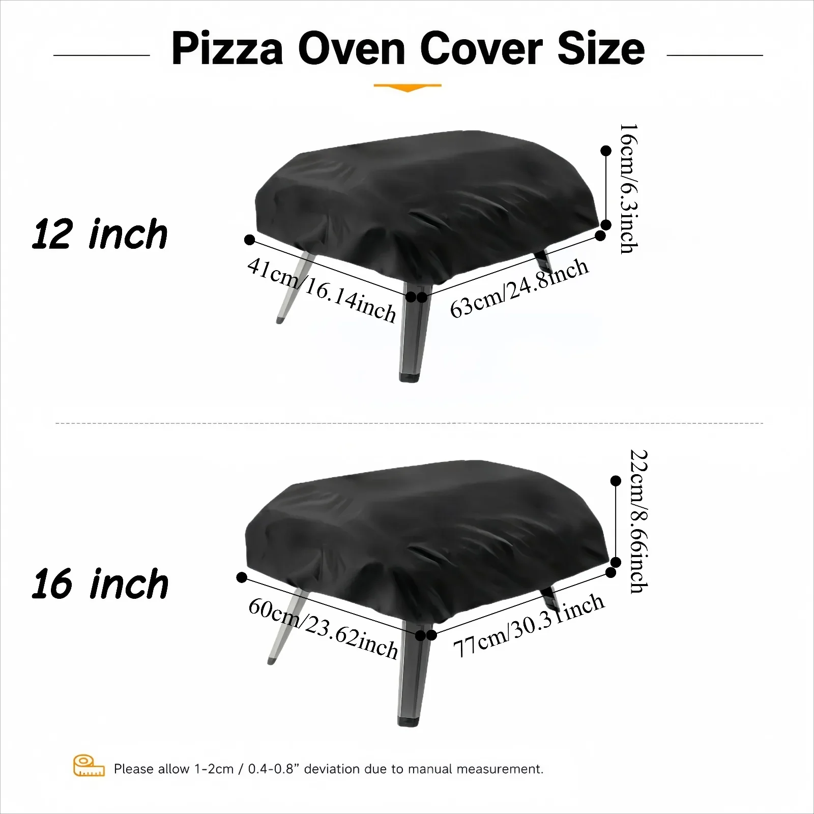 Pizza Oven Cover, Suitable for 12-inch Pizza Oven, 16-inch Pizza Oven, and General Pizza Oven (Only Includes Protective Cover)