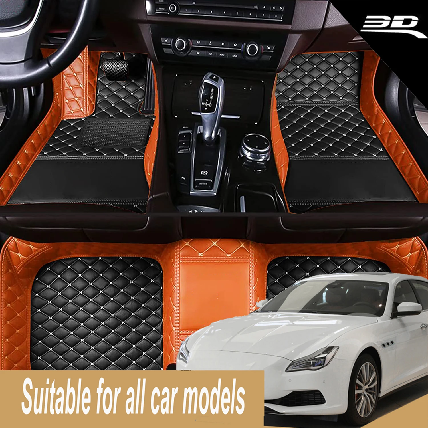 

For Tesla Model 3 2018 -2025 Years Auto Carpets PU-leather Custom Car Floor Mats waterproof Foot Coche Accessorie