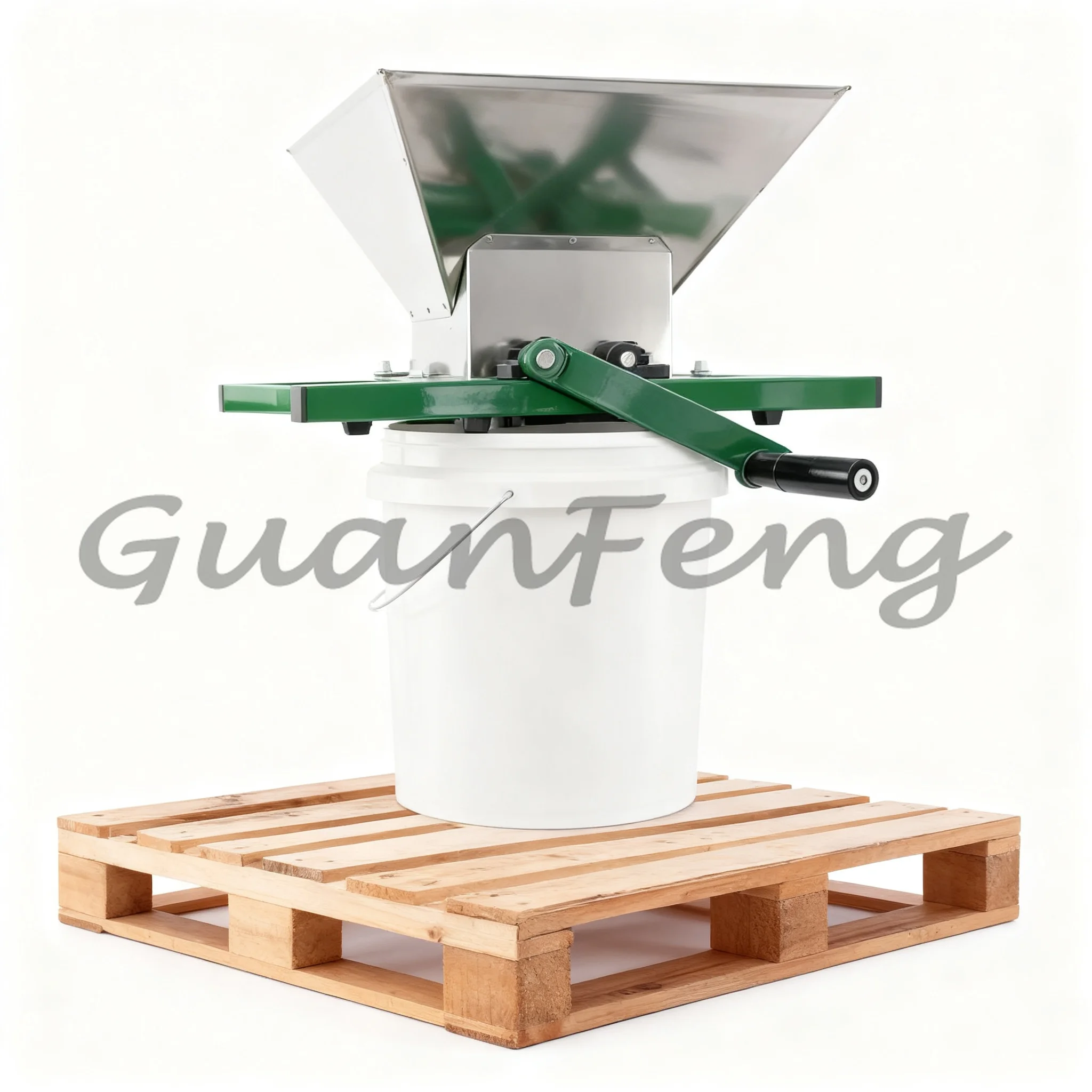7L Manual Hard Fruit Vegetable Crusher Stainless Steel Apple Grape Grinder for Home Brewing