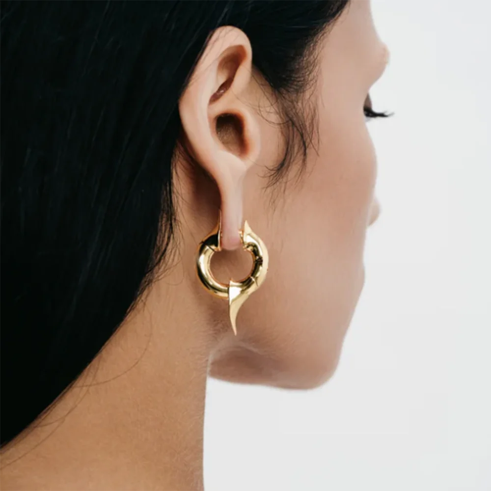 Vankula 2PCS Vintage Galactic  Ear Weights Hangers Stainless Steel Tunnels Gauges for Stretched Lobe Piercing Body Jewelry