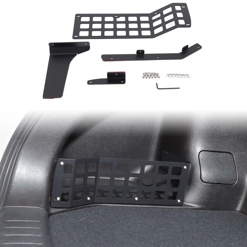 

1piece set Aluminum alloy black For Nissan juke Infiniti ESQ 2011-2019 car trunk left storage baffle modification accessories