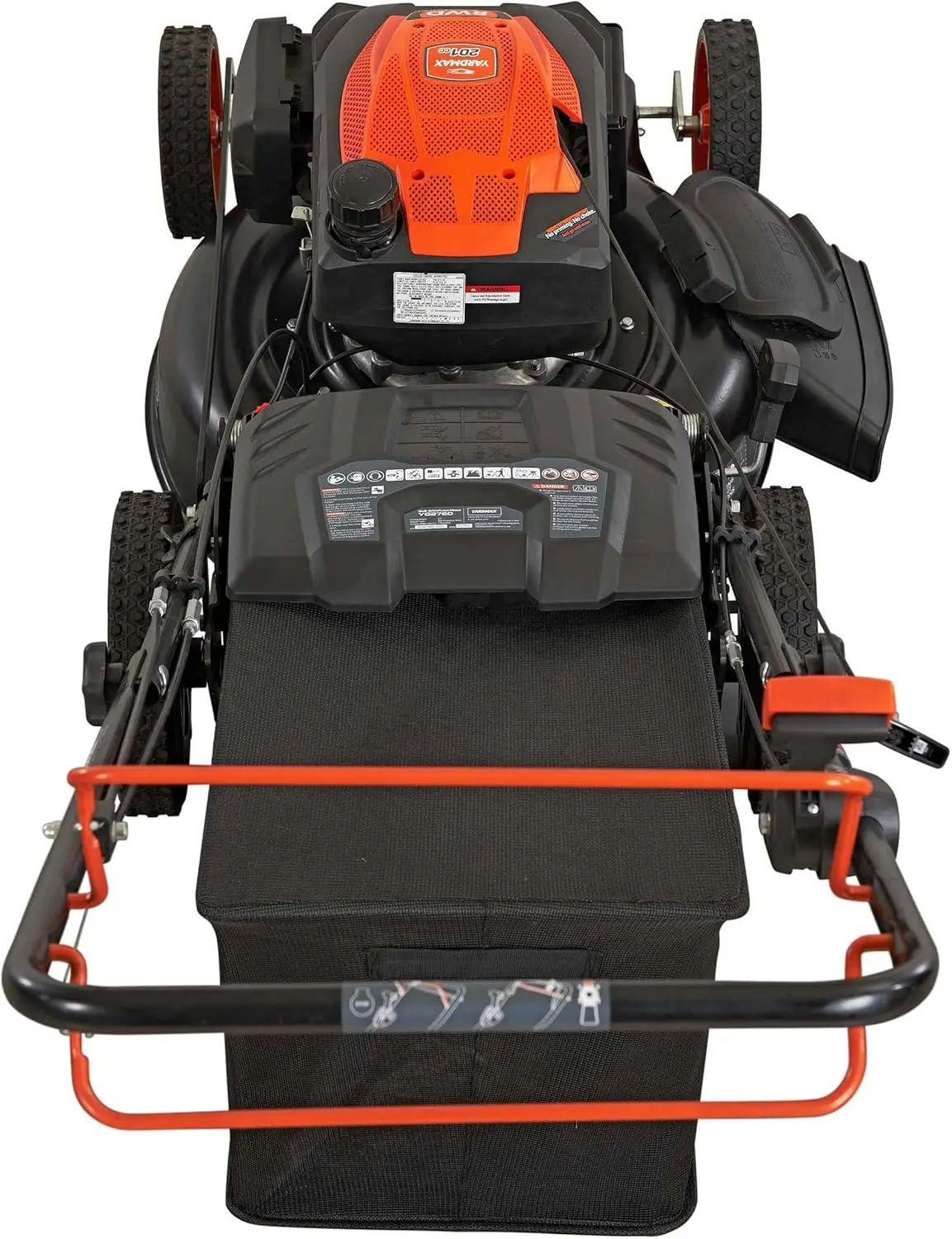 22 in. 201cc Select PACE 6 Speed CVT High Wheel RWD 3-in-1 Gas Walk Behind Self Propelled Lawn Mower, Black image 3