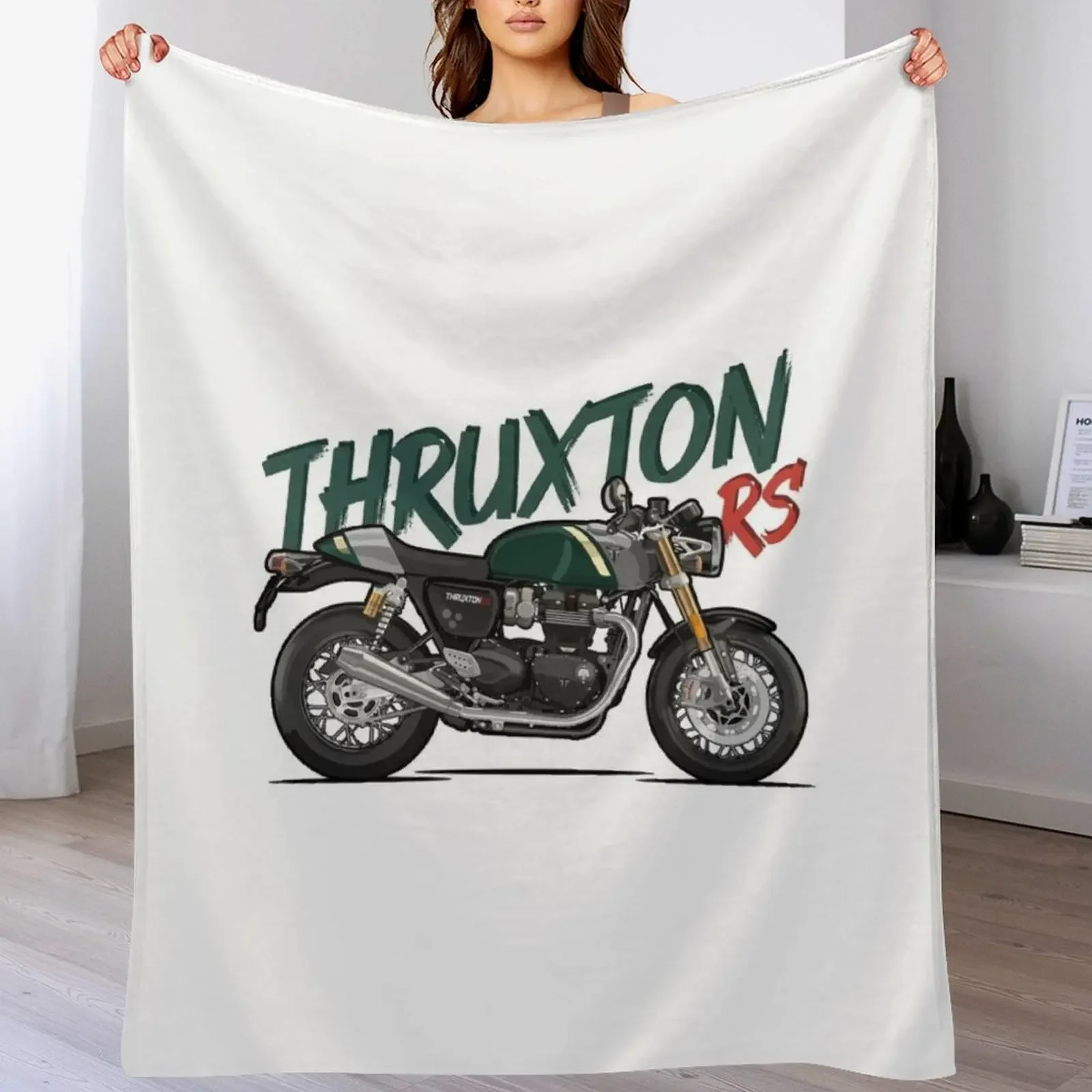 Thruxton RS - Green Throw Blanket Luxury Thicken christmas gifts anime Personalized Gift Blankets