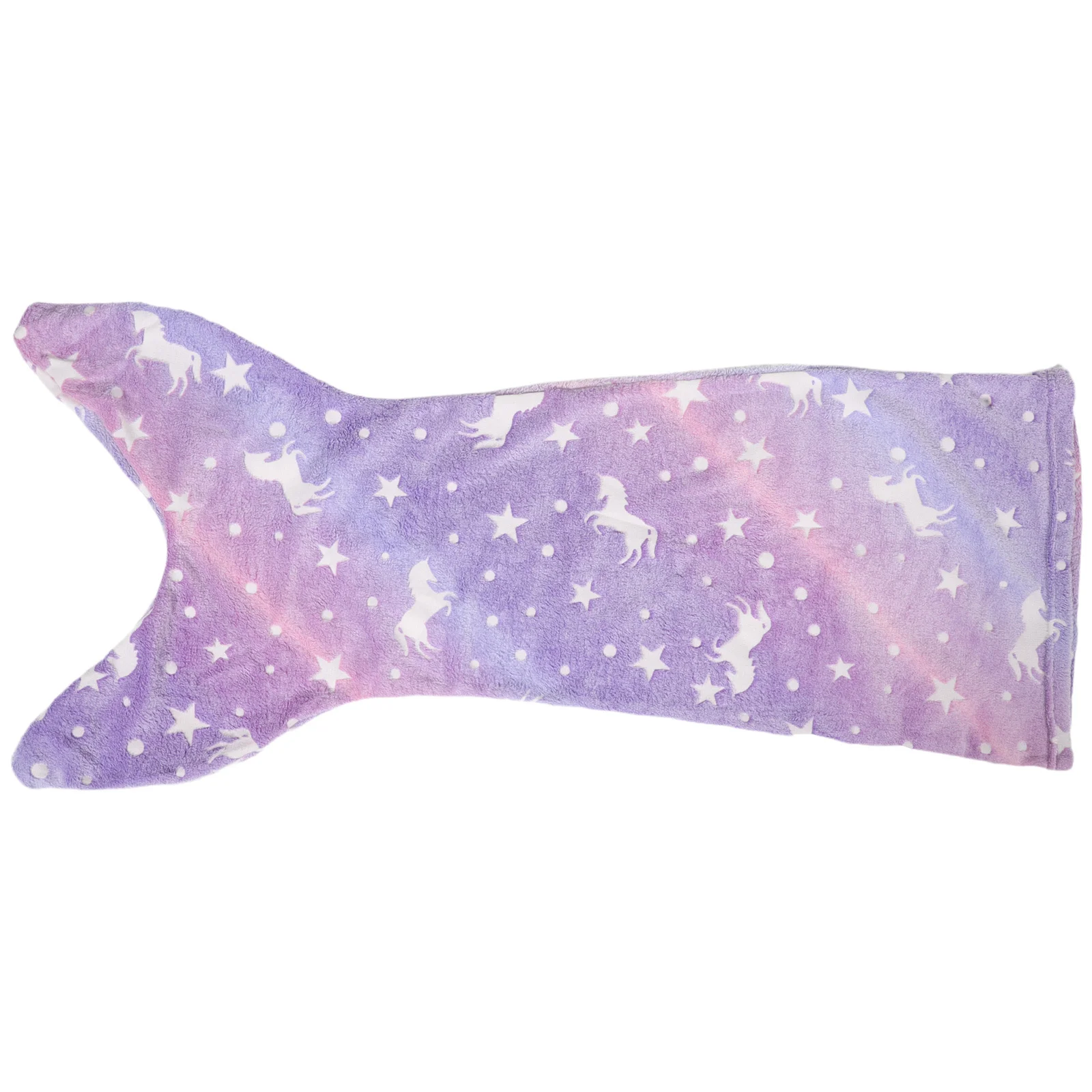 

Glow in The Dark Mermaid Tail Blanket Soft Cozy Kids Wearable Blanket Unicorn Design Bedtime Travel Sleeping Bag