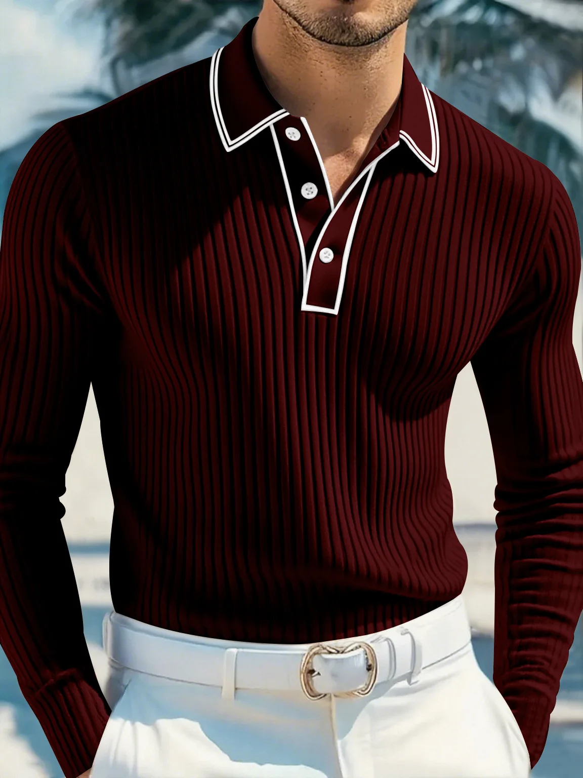 New spring and summer men's soft and breathable stretch-fit slimming and soft comfortable