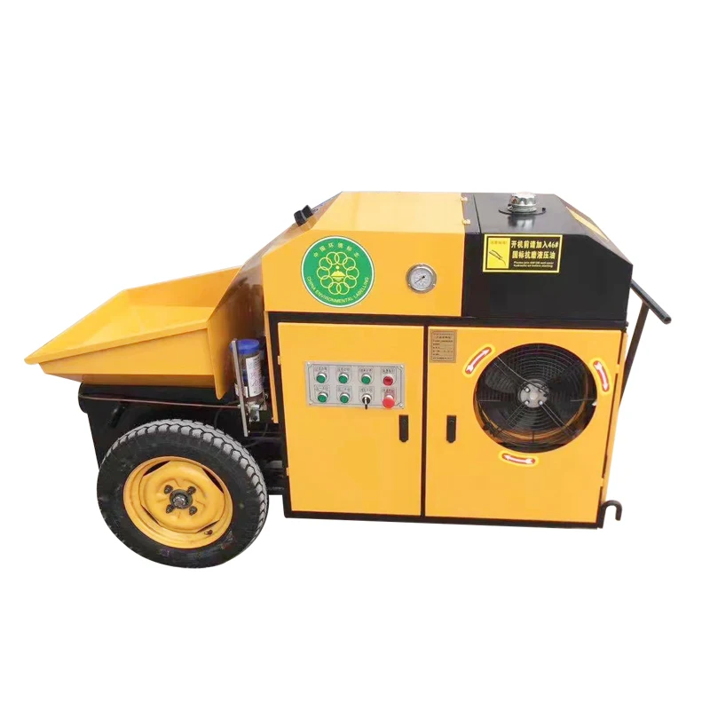 Diesel Trailer Mounted Concrete Pump   for Sale Mortar Spray Machines  