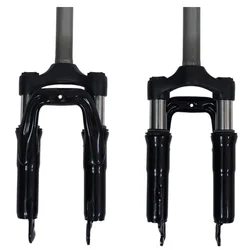 14 Inch Folding Bike Fork Travel Suspension Fork 390x82mm Quick Release Oil Spring Fork Disc Brake Bicycle Parts Black Accessory