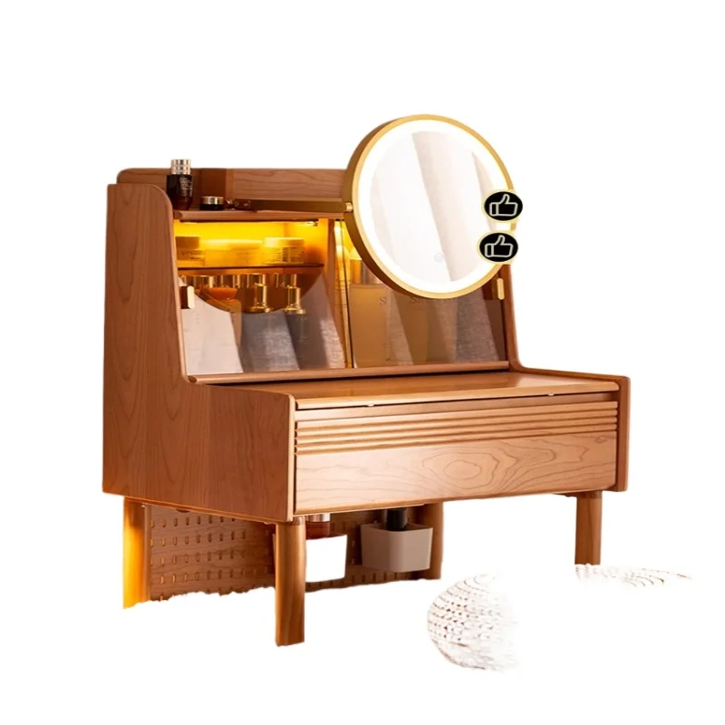 

dressing table on the bay window, special makeup table for bedroom solid wood, small apartment balcony