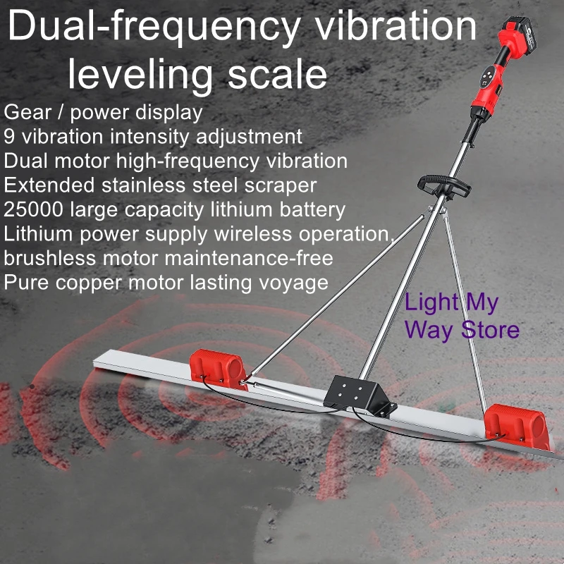 

Dynamic concrete scraping ruler stainless steel widening and thickening grader high capacity lithium vibration leveling ruler