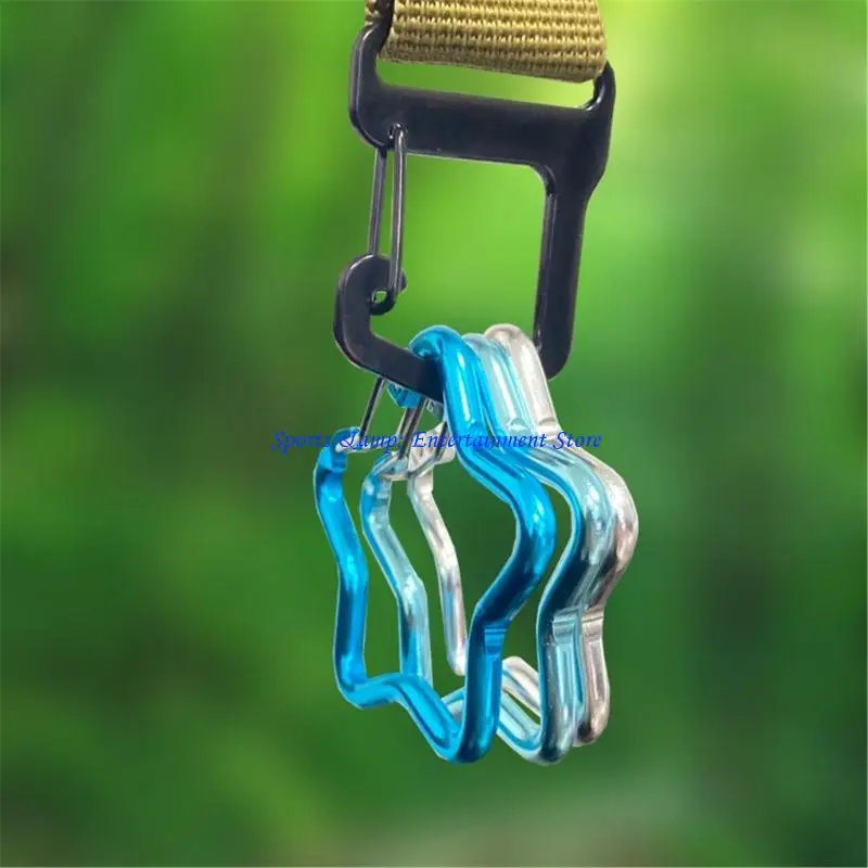 G7NF Thin Aluminum Pentad Star Clip Mixed Color Selection Outdoor Equipment For Rock Ascending And Walking Accessories