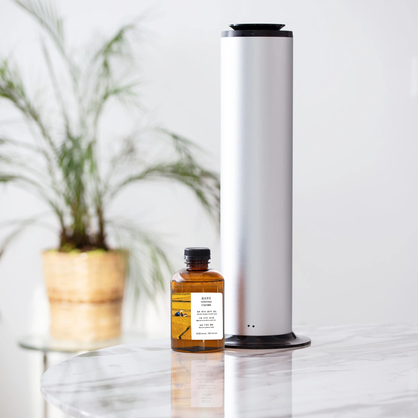 500ml Smart Control Electric Aroma Diffuser Waterless Oil Scent Device with Bluetooth for Home Hotel French Operating Language
