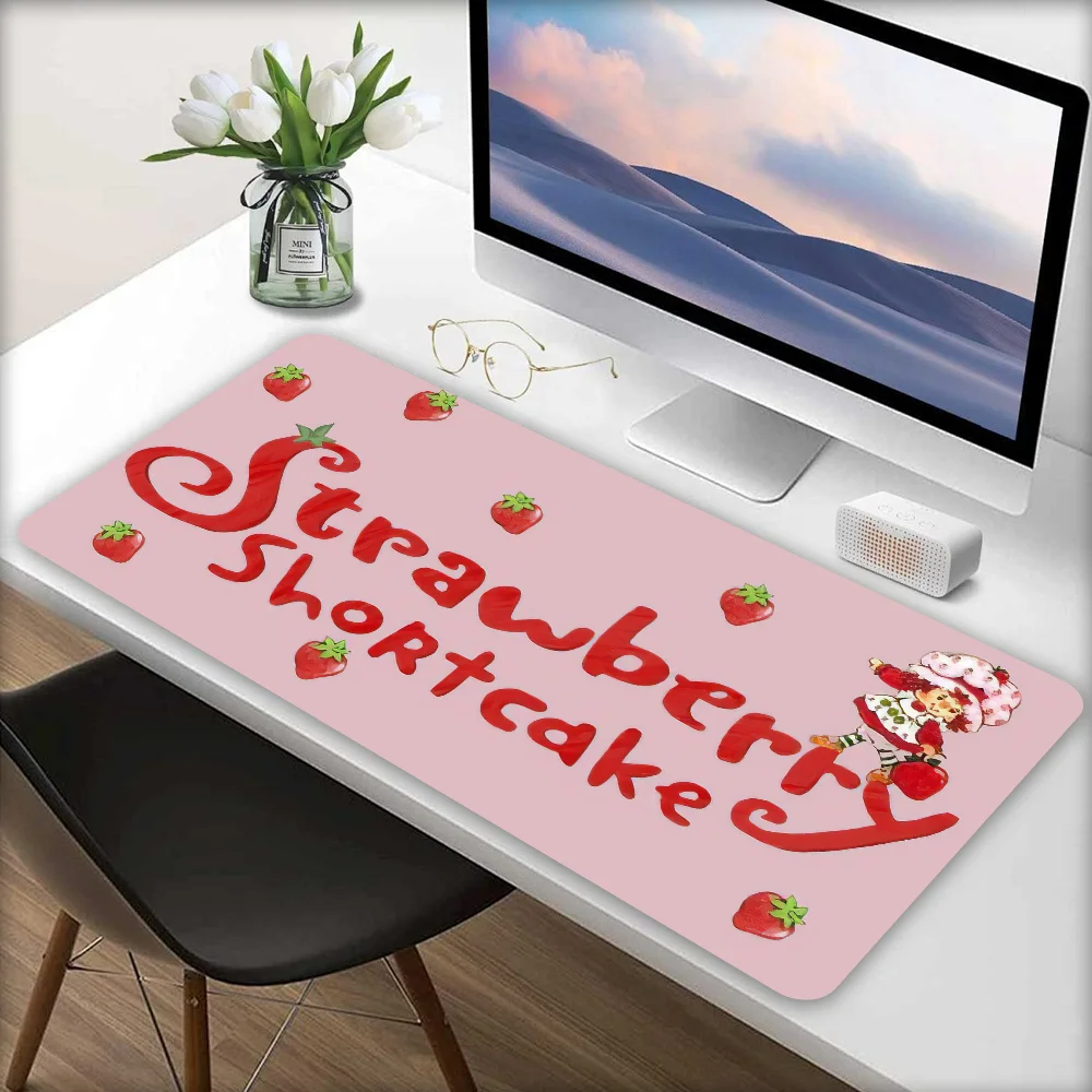 Cartoon S-Strawberry S-Shortcake Floor Mat Mousepad Large Gaming Compute Gamer PC Keyboard Mouses Mat