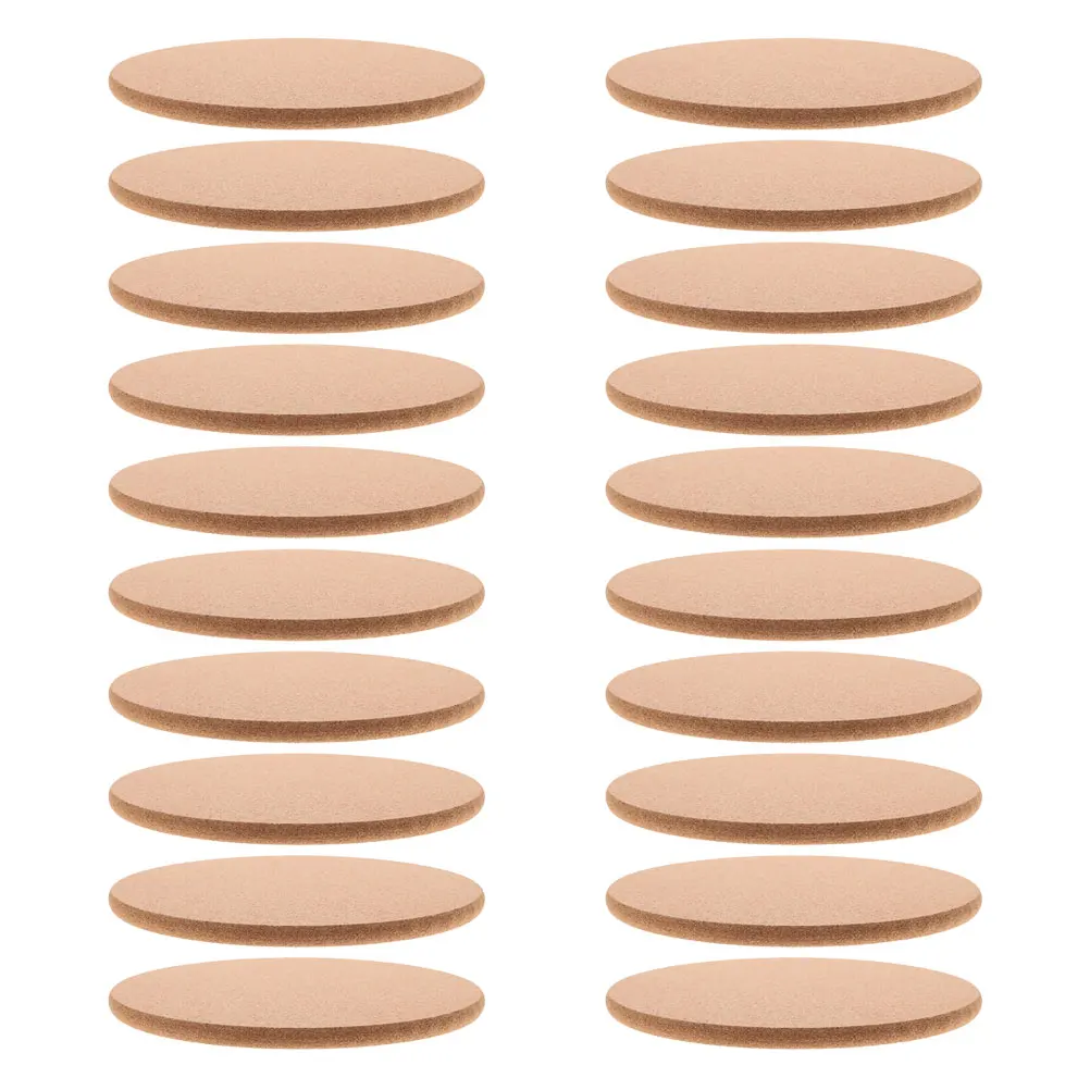 

20pcs Cork Pads 354x016 Inch Heat Insulation Kitchen Coasters Pots Mats Plant Soft Round Dining Pad Table