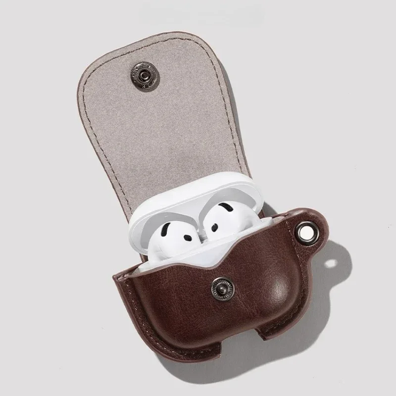 Luxury Shockproof PU Leather Wireless Earphone Cover Case Fit for Airpods 1/2/3 Pro 1/2 Generation Protection Sheath Classical