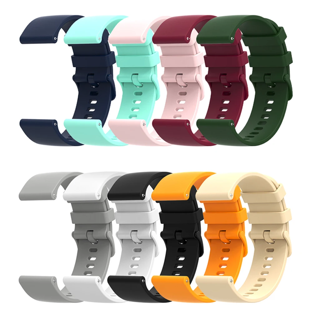 Soft Silicone Strap For Xiaomi Watch Color 2 Band For Xiaomi Mi Watch S2 S1 Pro Replacement 20mm 22mm Sports Breathable Bracelet