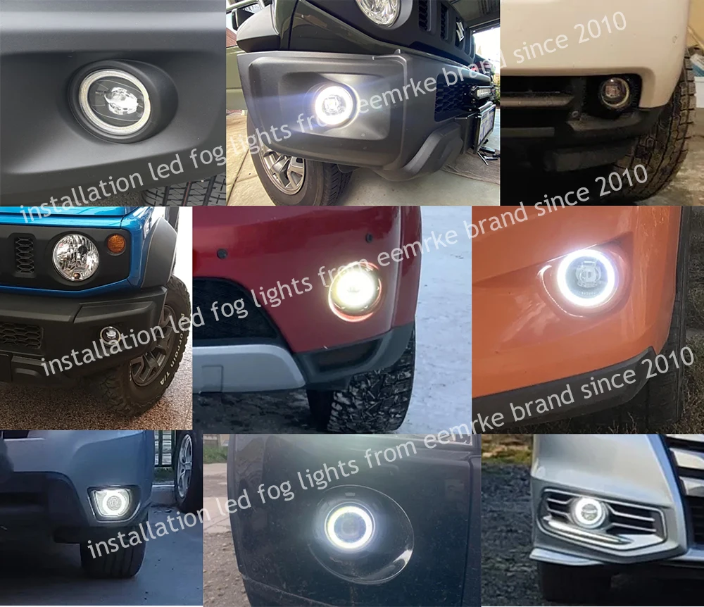 Led Fog Lights Assembly Lens Angel Eye DRL Daytime Running Light or Fog Lamp Shade Cover for Ford Edge II 2015 2016 2017 2018 detail image 17