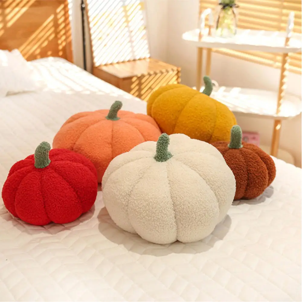 1Pc Pumpkin Throw Pillow Plush Soft Cushiontoy Halloween Party Doll Home Art Decor Gifts Christmas Sofa Bedside Car Seat Decor