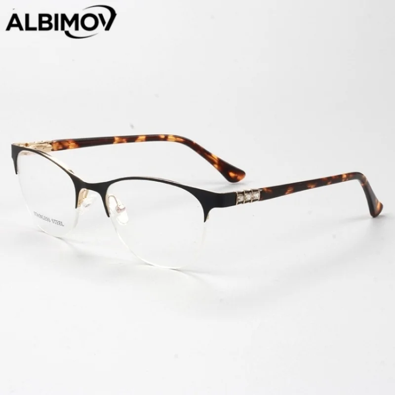 

Модная полурамка, кошачий глаз, близорукость, чтение, индивидуальная оправа для очков, изысканные милые жесткие оптические мультифокальные очки