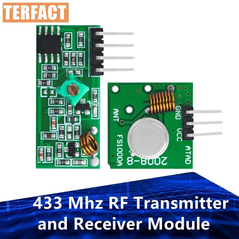 1-10PCS 433Mhz RF Transmitter and Receiver Module Link Kit for ARM/MCU WL DIY 433Mhz Wireless Remote Control for Arduino DIY K0