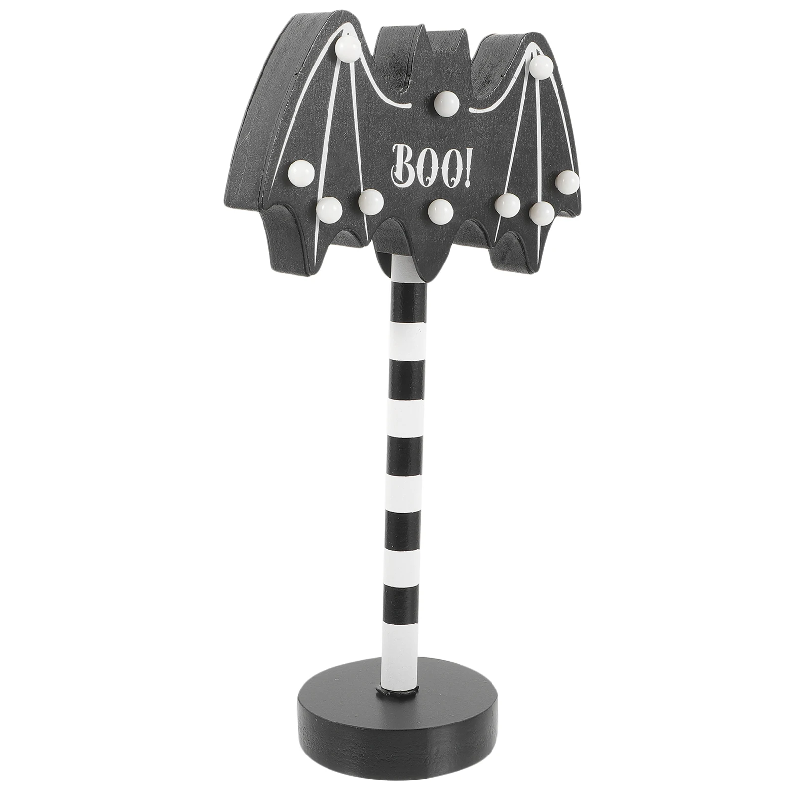 Spooky Bat Nachtlampje Halloween LED Verwijderbare Tafellamp Hout Materiaal Slaapkamer Feest Thuis Winkel DIY Decoratie