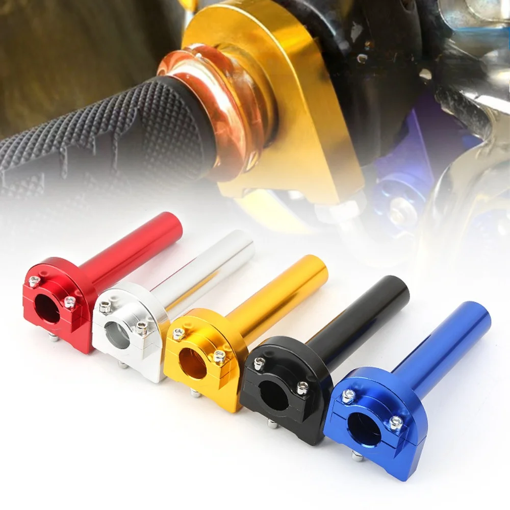 Premium Aluminum CNC Motorcycle Throttle Grip - Non-Slip Textured Accelerator with Ergonomic Design for Smooth Acceleration