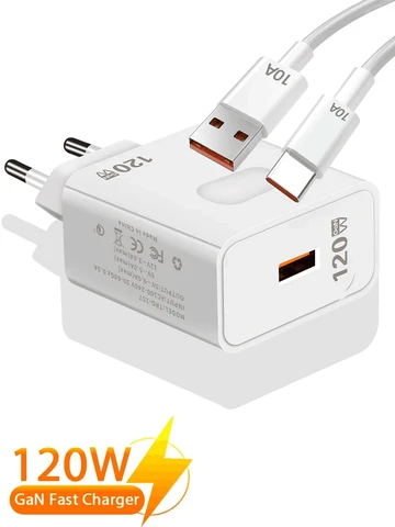 GaN USB-Ladegerät, schnelles Aufladen, Schnellladung, 3.0 Typ C, Kabel, Handy-Ladegerät, Adapter für iPhone, Huawei, Samsung, Xiaomi