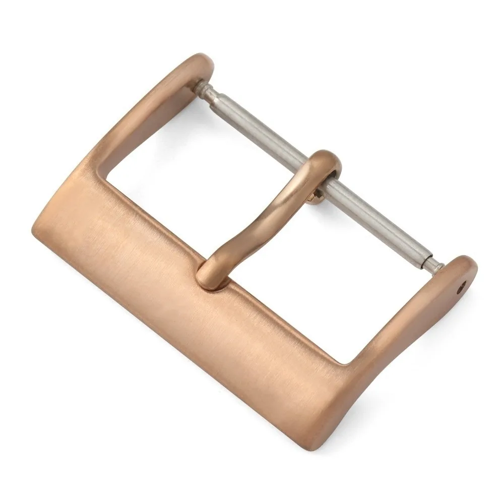Solid Square Design Watch Band Buckle Matte Polished Finish 18/20mm Stainless Steel Buckle Silver Black Gold Pin Clasp Type