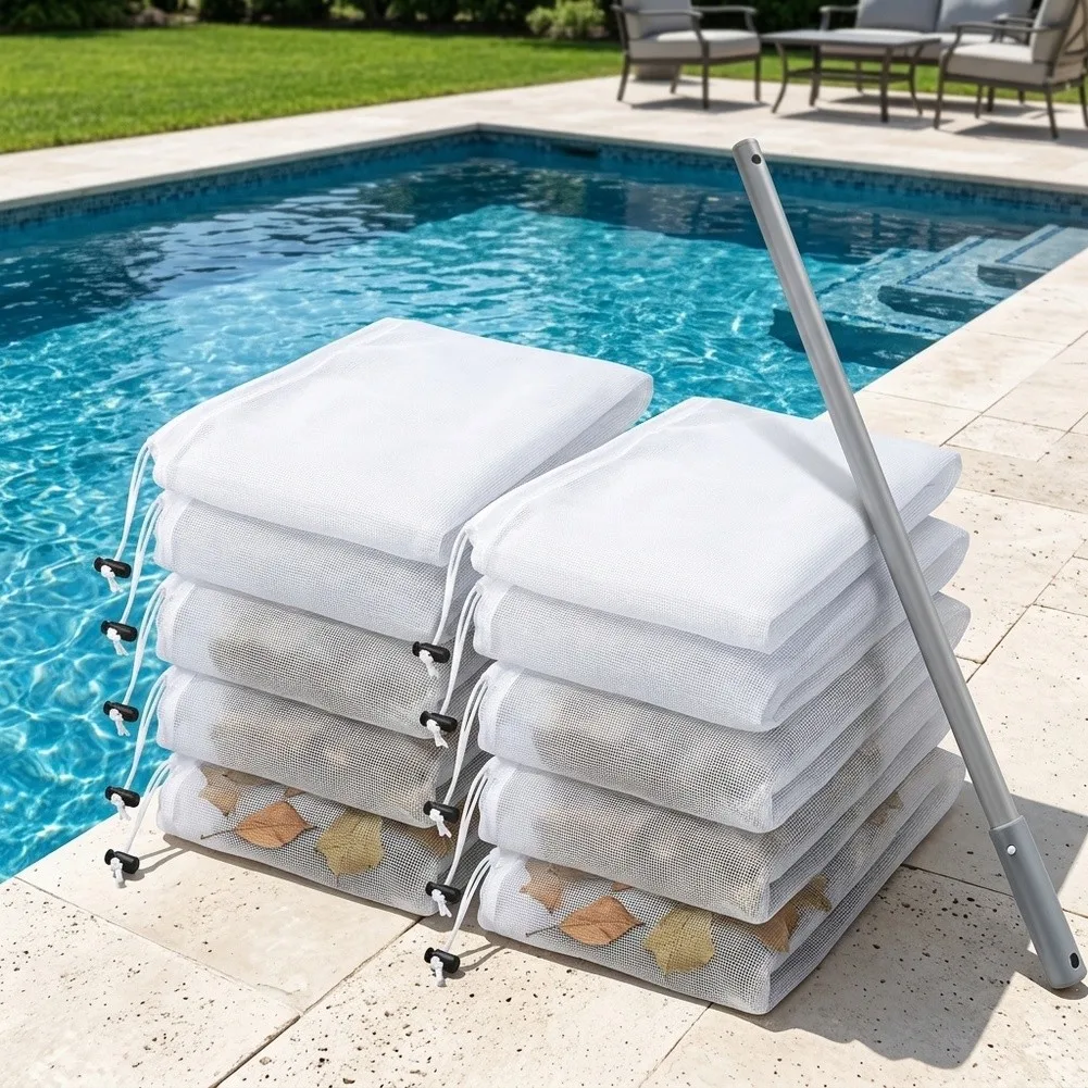 For Pool Slide Bars Pool Skimmer Net Bag For Spotless Swimming Environment 56 66 Cm Efficient Skimmer For Pools