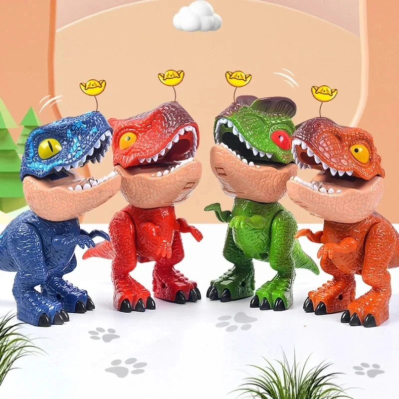 Dinosaur Toy 5-in-1 Pencil Eraser Sharpener Stapler Ruler Student Stationery Set DIY Dinosaurs School Supplies Gifts for Kids