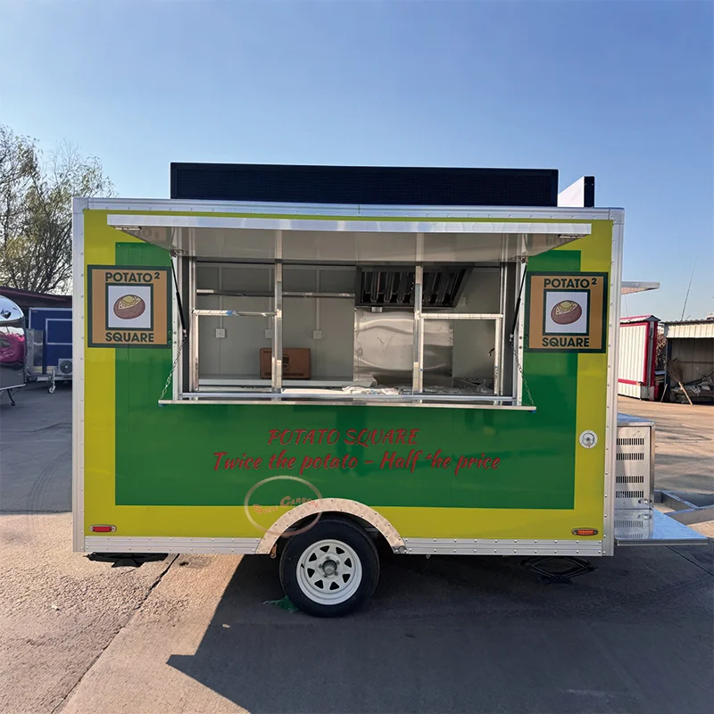 Outdoor Food Trailer for Sale Fashionable Attractive Brightly Colored Catering Kitchen Trailers
