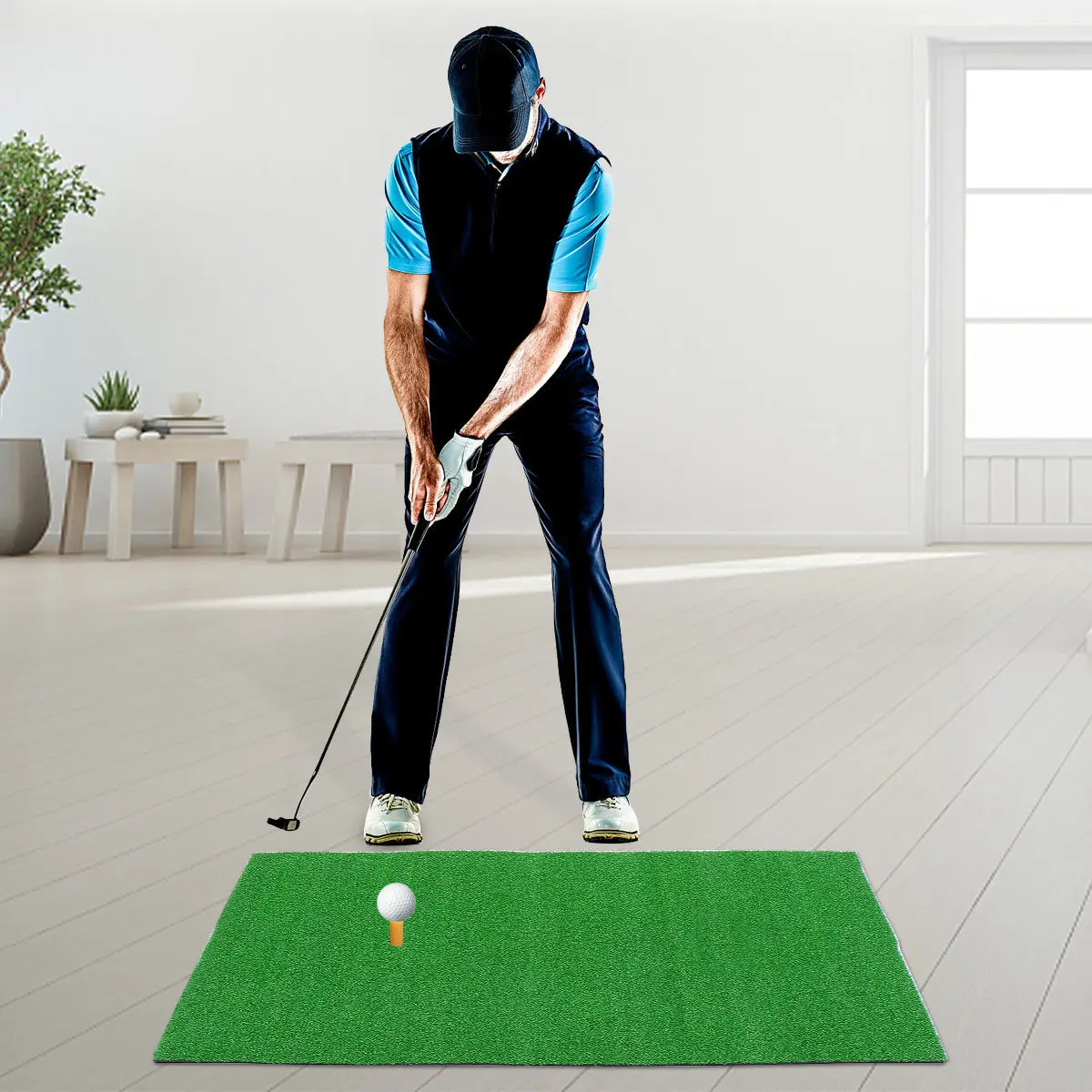 

Коврик для тренировок по гольфу: креативный мини-тренажер, реалистичное ощущение удара, устойчивый к погодным условиям, портативный коврик для использования на улице и в помещении