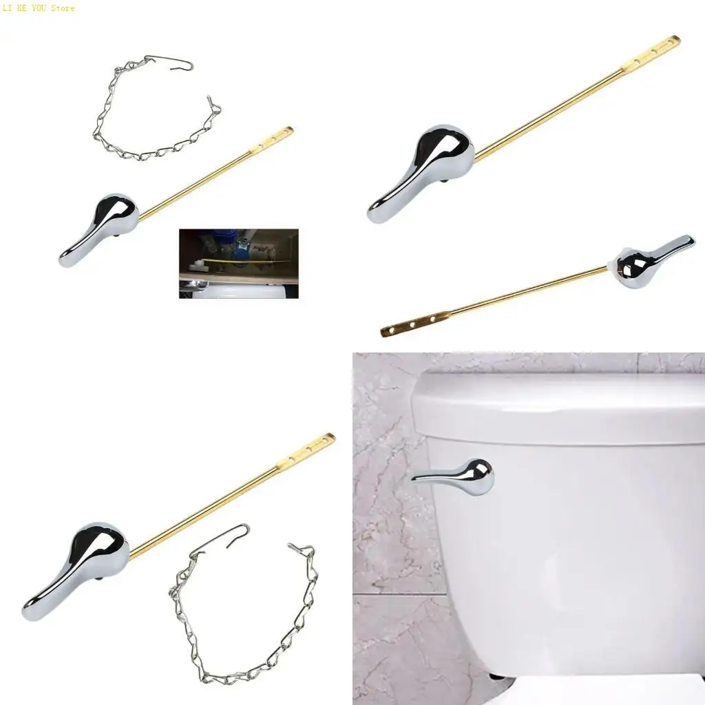 W3JEトイレットタンクフラッシュレバー交換フラッシュハンドルユニバーサルフロントマウントハンドル