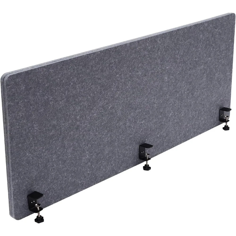 

Clamp-on 60" x 24" Desk Divider Privacy Panel for Office Privacy Sound Absorbing Screen Acoustic Partition Divider Stand Up Desk
