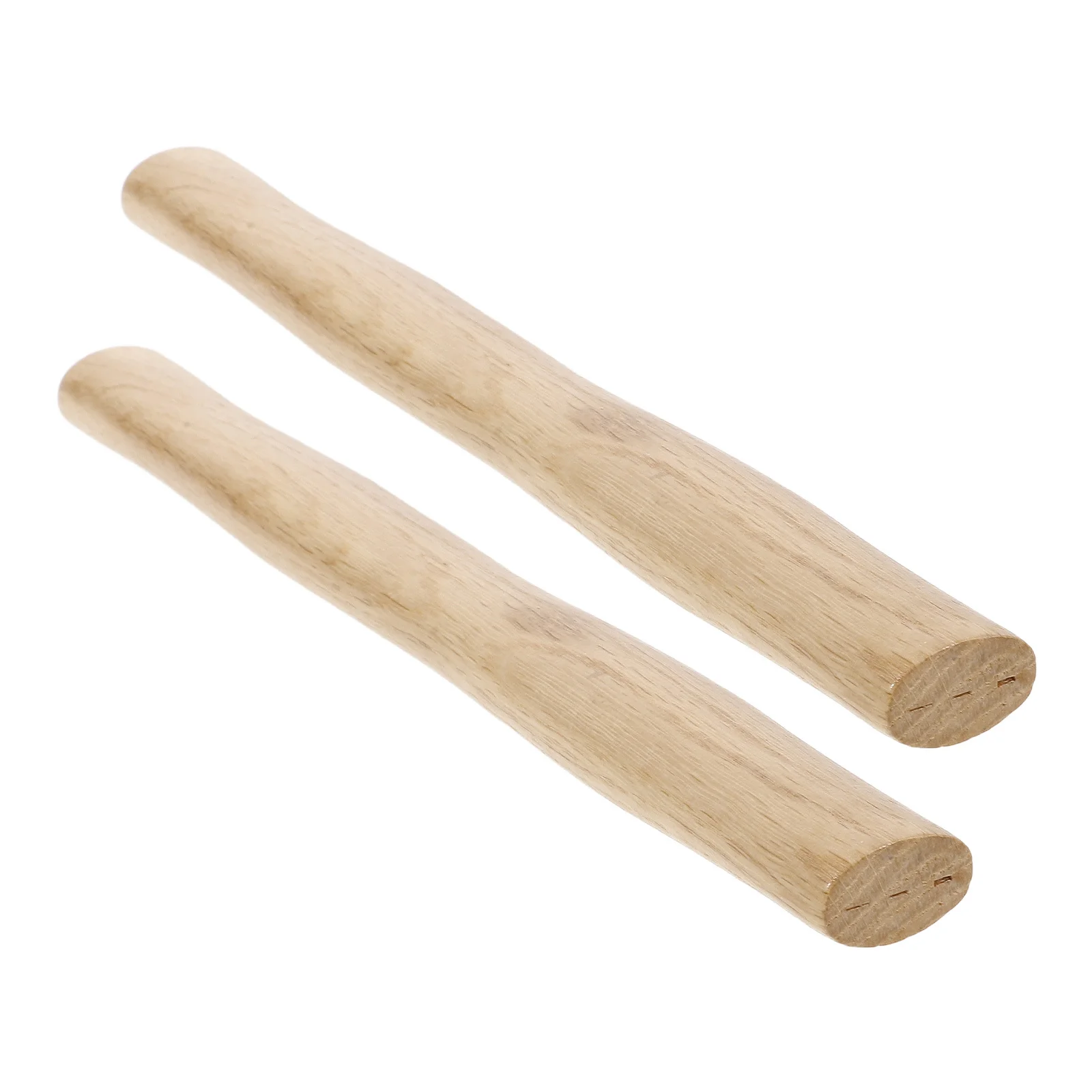 

2Pcs Wooden Hammer Handle Replacement Durable Natural Wood Material Simple Appearance Hard Texture Widely Compatible
