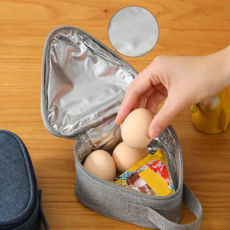 Nuova borsa per il pranzo con isolamento triangolare Mini borsa per palline di riso per studenti in foglio di alluminio borsa per il pranzo