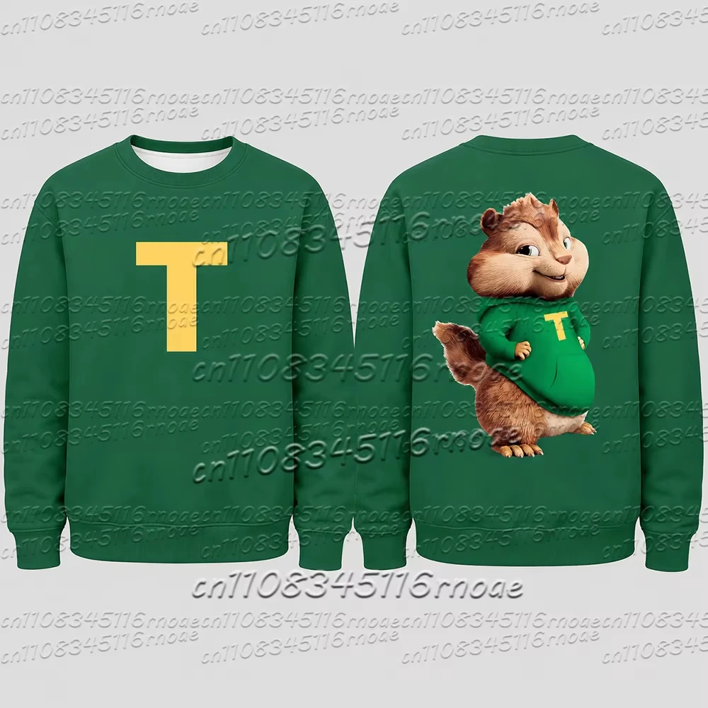 Alvin und die Chipmunks 2026 Mode Unisex Freizeit-Sportbekleidung Herren-Hoodie Alvin Chipmunk Halloween-Kostüm Kinder-Pullover – Detail 13