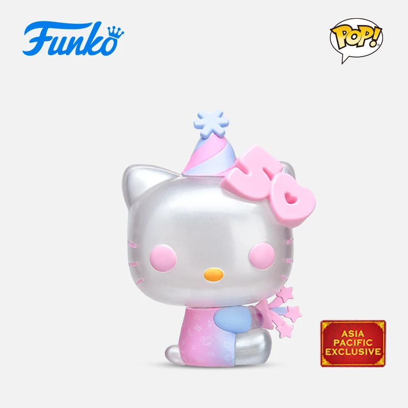 Originele Funko Pop Hello Kitty 50e Verjaardag Anime Figuur Sanrio Kitty Kat Actie Beeldje Grote Hoofd Pop Ornamenten Speelgoed Geschenken