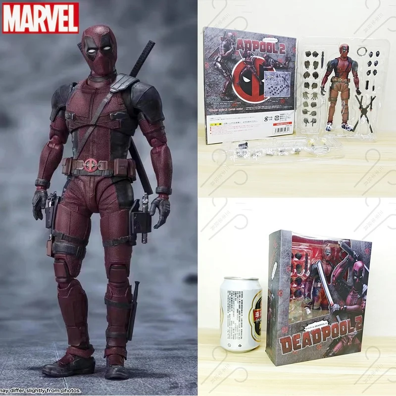

Экшн-фигурка Shf Deadpool 2 из ПВХ, подвижная Коллекционная кукла супергероя Marvel, фигурка Дэдпула, игрушки, подарки на день рождения, 16 см