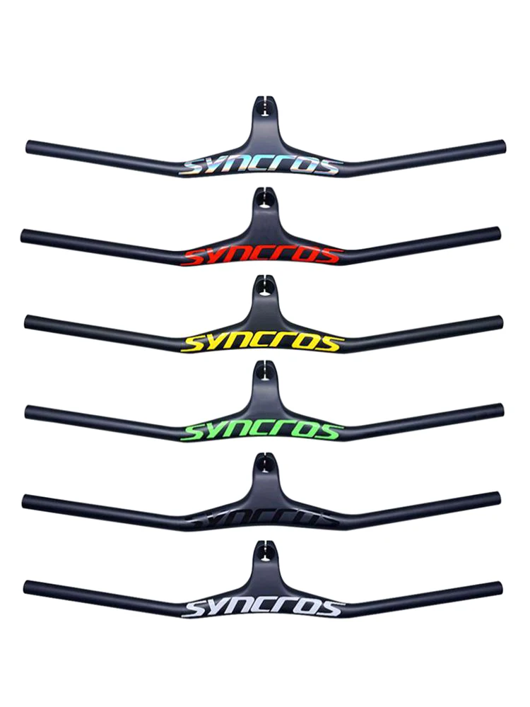 AliExpress TOSEEK Syncros Carbon Fiber Handlebar MTB Bike HandleBars -17 Degrees Mountain Bicycle Integrated Handle Bar With Stem 28.6mm