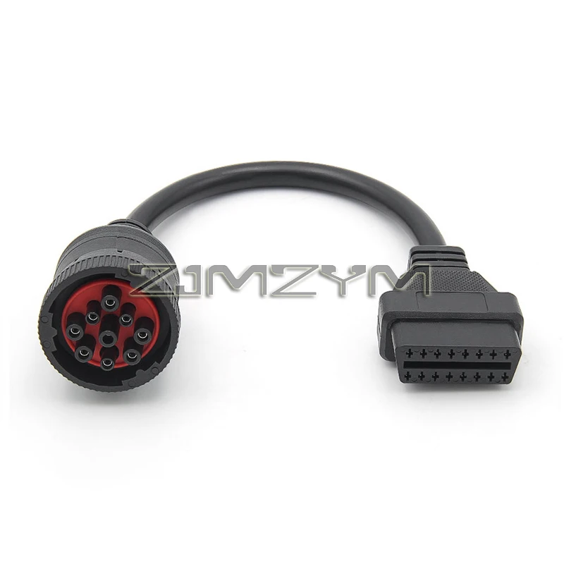 9 Pin To 16 Pin Truck Line Cable J1939 9 Pin To OBDII/OBD2 Male Female Diagnosctic Tool Connector For DEUTSCH Cummins Deutsch