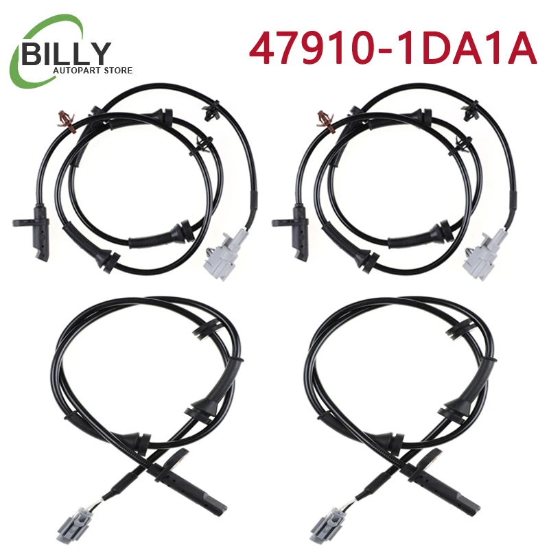 YAOPEI 47910-1DA1A 47900-JG200 ABS Wheel Speed Sensor Front Rear Left Right for Nissan ROGUE X-TRAIL S35 T31 T31Z 2.5L L4 4WD