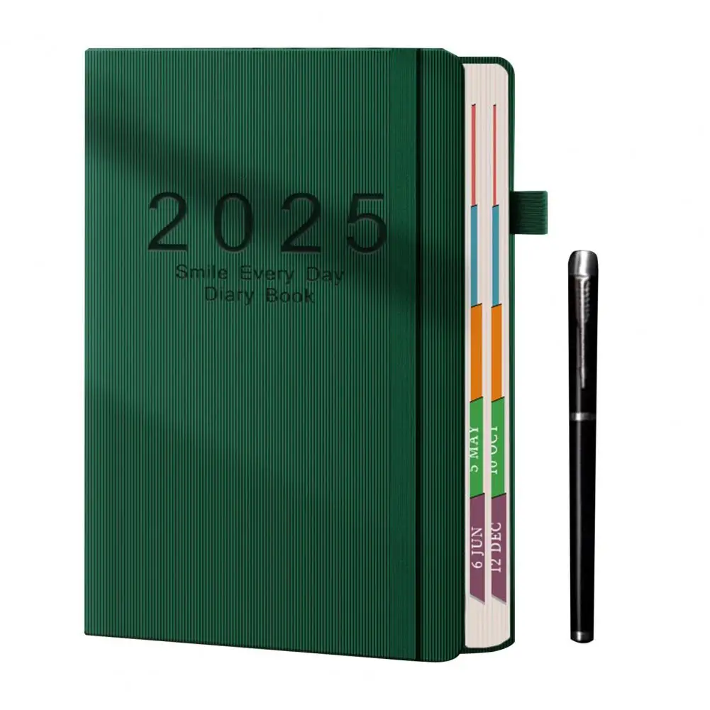 365 Day Planner 2025 Planner A5 Hardcover with Monthly Tabs Hourly Appointment Book One Page Per Day