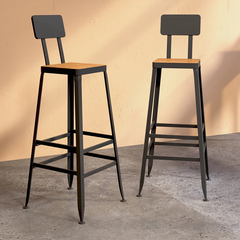 

Unique Iron Bar Stools Modern Light Luxury Ergonomic Industrial Bar Chairs Backrest Nordic Relaxing Sillas De Bar Home Furniture