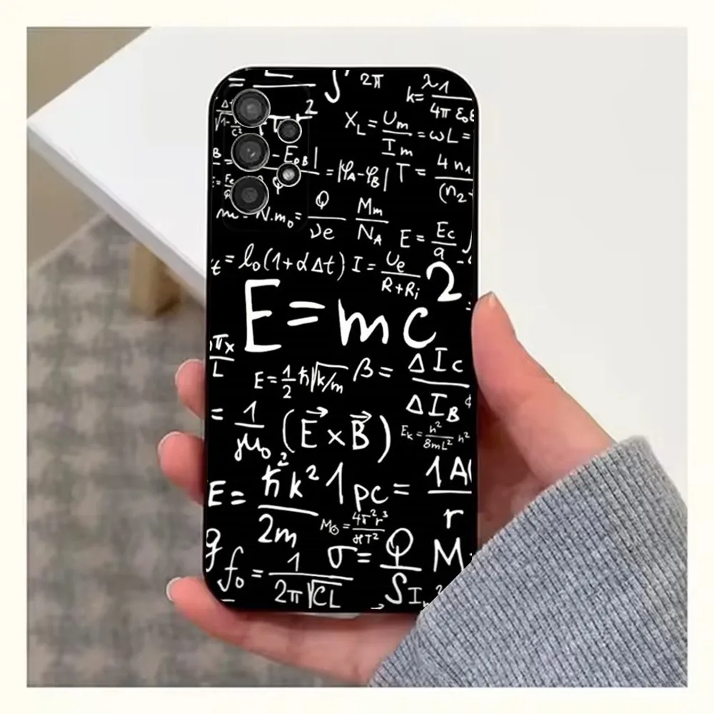 Physics Chemical Math Phone Case For Samsung S25,S24,S23,S22,S20,S21,S10,Ultra,Plus,Lite,FE,Soft Silicone Black Cover