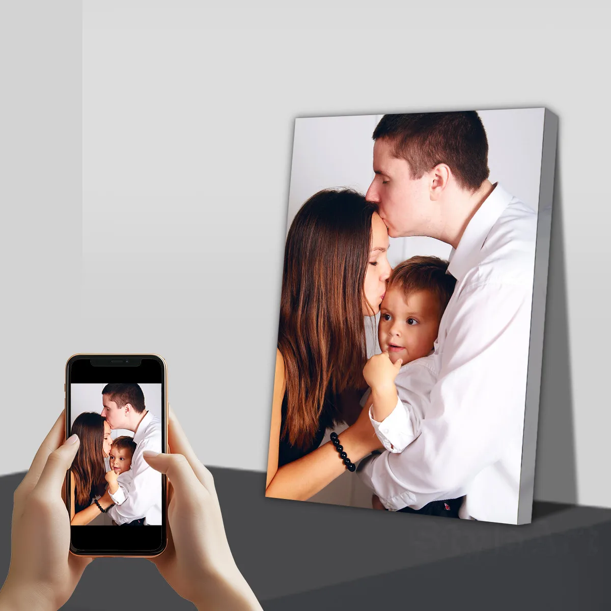 

[customized] Print Your Photos on Canvas Personalized Portrait Wedding Dress Pet Art Photo Print Poster Birthday Gift Home deco