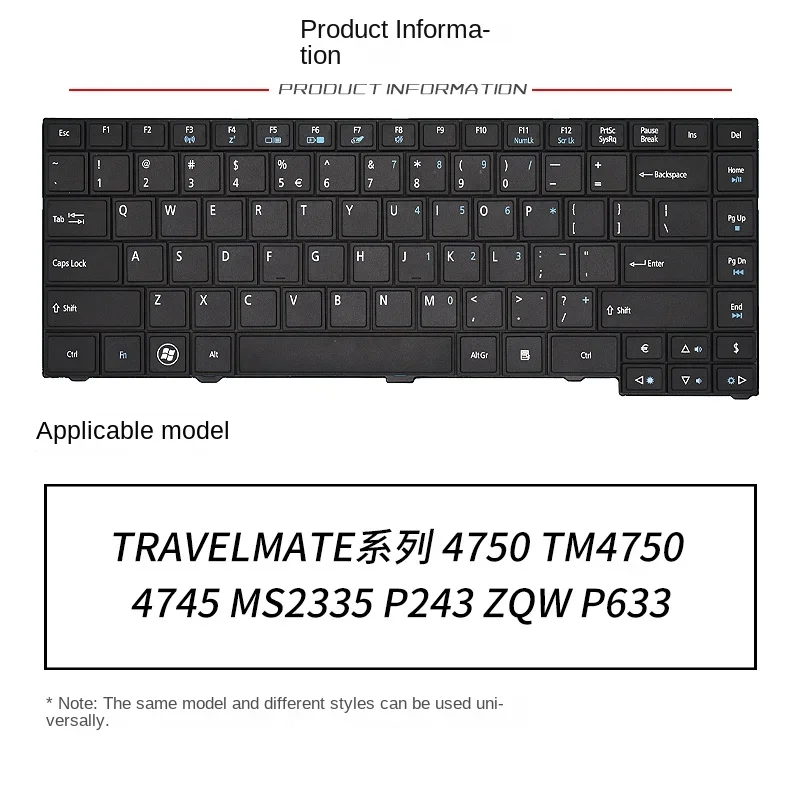 Замените костюм для Acer TravelMate TM4750 4745 MS2335 P243 ZQW P633, клавиатура ноутбука