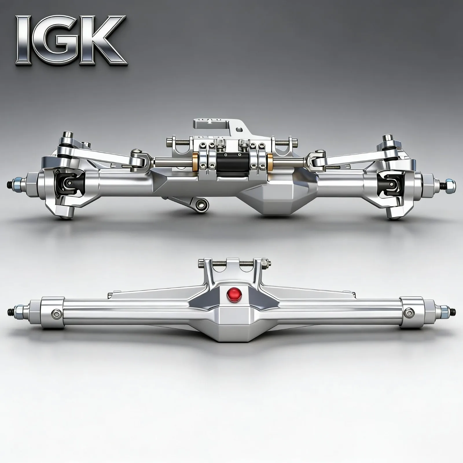 CNC Aluminum Front & Rear Straight Axle Set for Vanquish H10 1/10 RC Crawler Upgrade Parts
