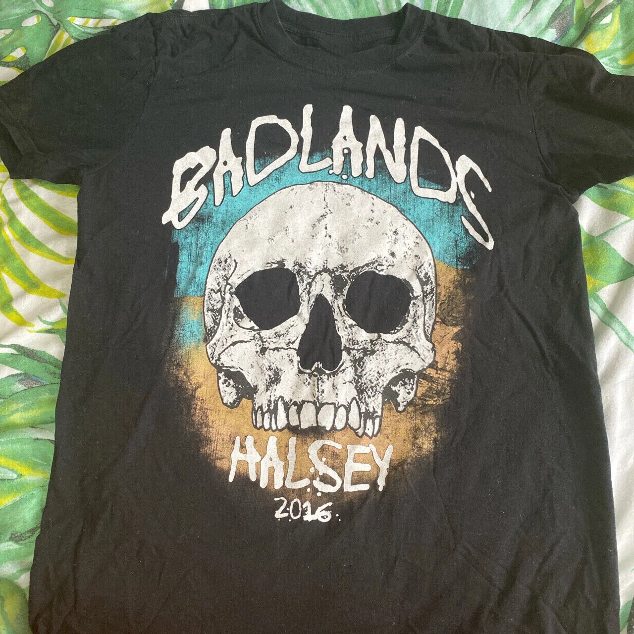 

Halsey Badlands Tour 2016, хлопковая черная рубашка с короткими рукавами всех размеров, мужская и женская летняя повседневная хлопковая футболка с круглым вырезом