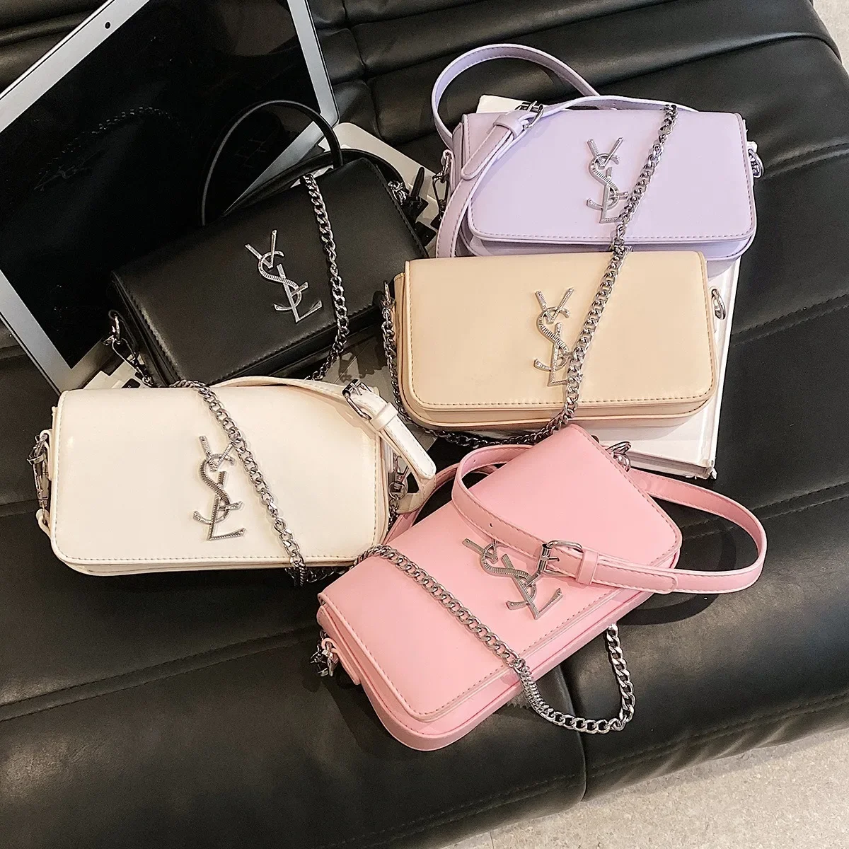 Summer Ins Chain Bag Women's French High-end Crossbody Bag Outdoor Small Shoulder Bag High Quality Armpit Bag